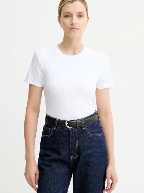 Calvin Klein t-shirt bawełniany damski kolor biały LV044C216G - zdjęcie produktu nr 1