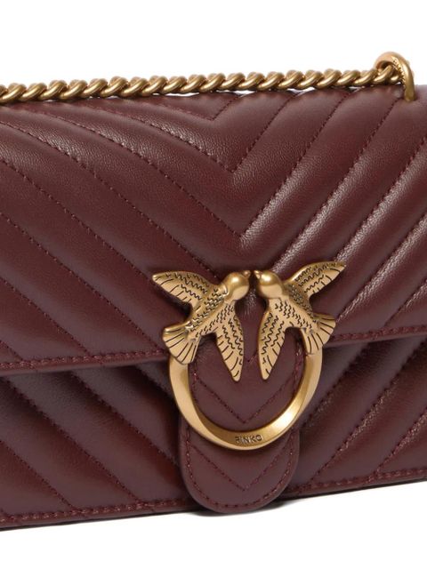 PINKO Love One Classic quilted cross body bag - Red