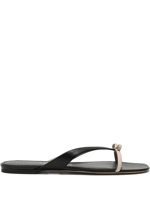 Ferragamo Abibi bow detail flip-flops - Black - zdjęcie produktu nr 1