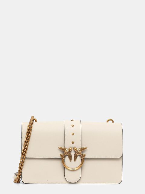 Pinko torebka skórzana kolor biały 105857 A0F1 - zdjęcie produktu nr 1