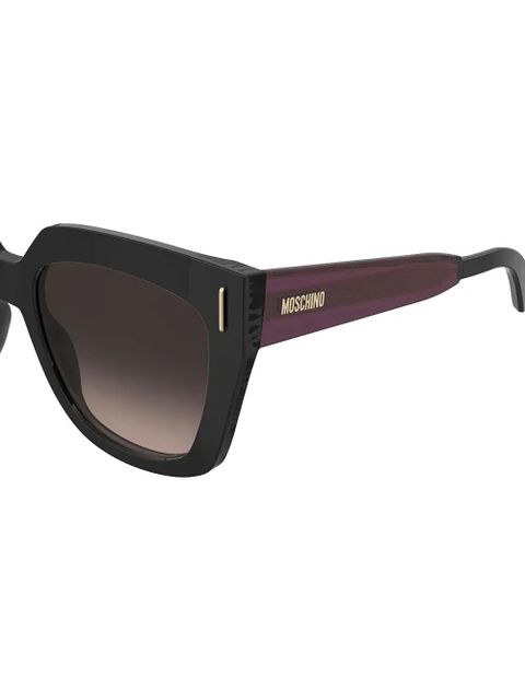 Moschino geometric-frame sunglasses - Black