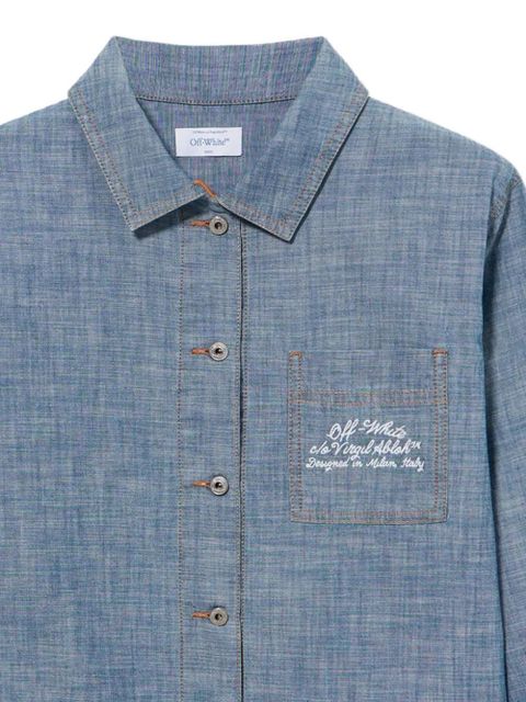 Off-White chambray denim shirt - Blue - zdjęcie produktu nr 2