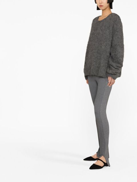 TOTEME ankle-zip high-waisted leggings - Grey