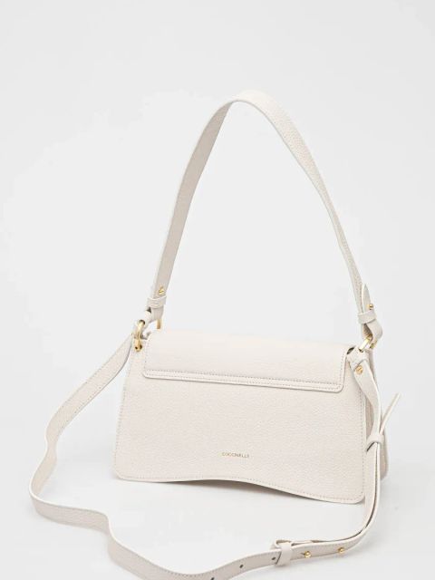 Coccinelle torebka skórzana COCCINELLE C-ME kolor biały SSL 12 01 01