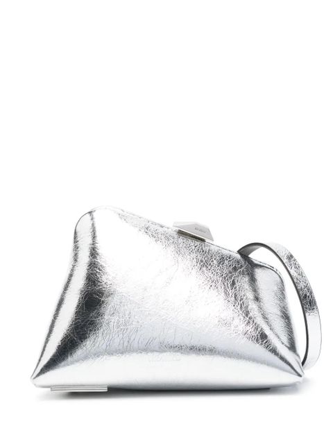 The Attico mini Midnight leather clutch bag - Silver - zdjęcie produktu nr 1