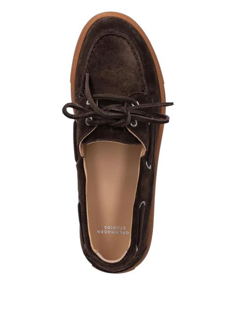 Copenhagen lace-up boat shoes - Brown