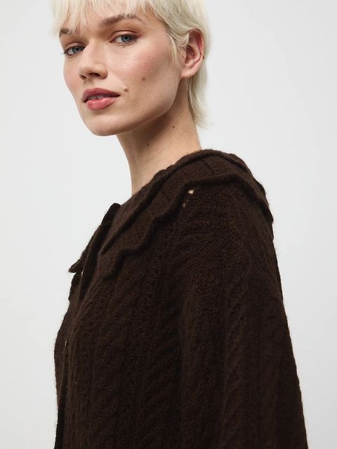 Medicine kardigan damski kolor brązowy