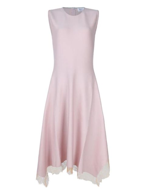 Alexander McQueen lace-trimmed sleeveless midi dress - Pink - zdjęcie produktu nr 1