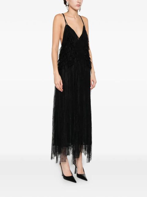 Blumarine ruffled lace dress - Black