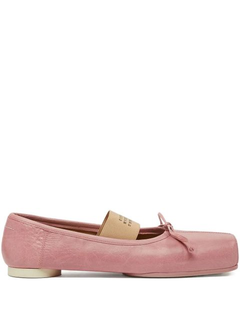 MM6 Maison Margiela square-toe bow ballet flats - Pink - zdjęcie produktu nr 1