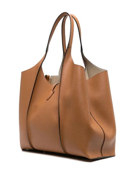 Tod's medium T Timeless leather tote bag - Brown