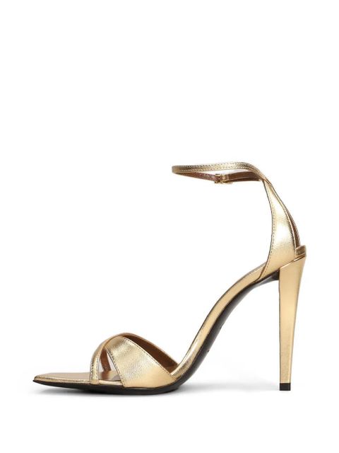 Giuseppe Zanotti Brivido Cruz metallic crossover-strap sandals - Gold