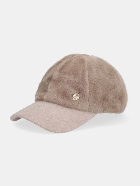 BOSS czapka z daszkiem kolor brązowy 50550624