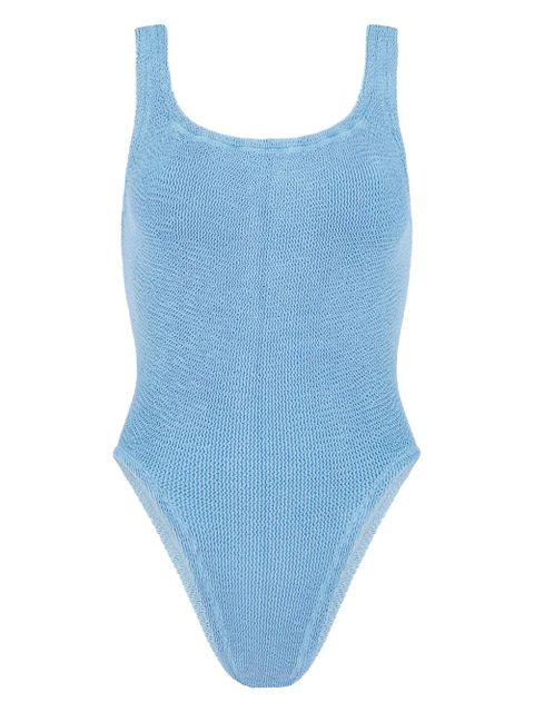 Hunza G Square Neck seersucker swimsuit - Blue - zdjęcie produktu nr 1