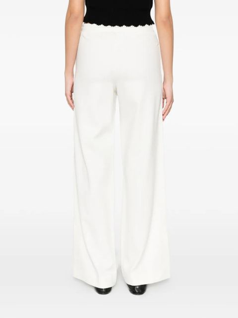 TWINSET side-stripe track pants - White