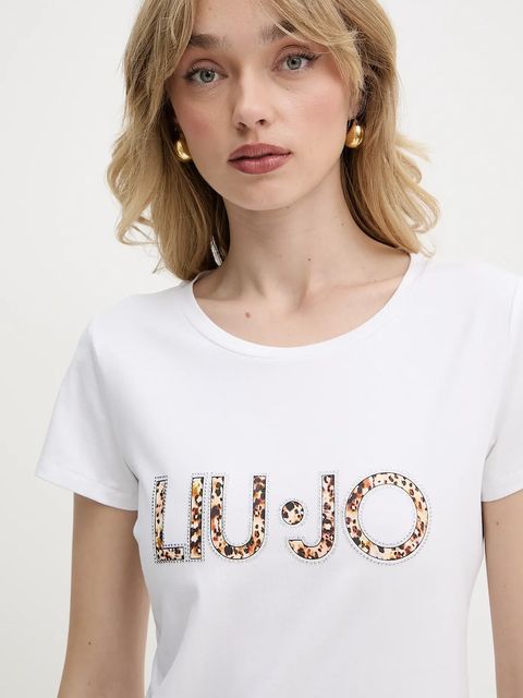 Liu Jo t-shirt damski kolor biały VA5154.JS003