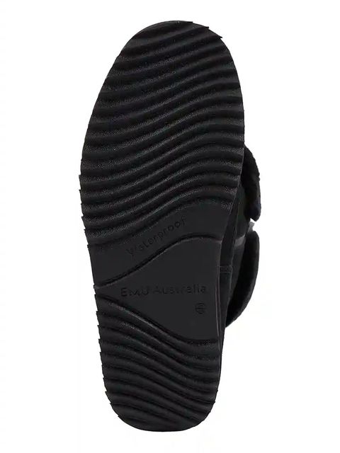 Emu Australia kozaki zamszowe Georgi damskie kolor czarny na płaskim obcasie ocieplone W13218