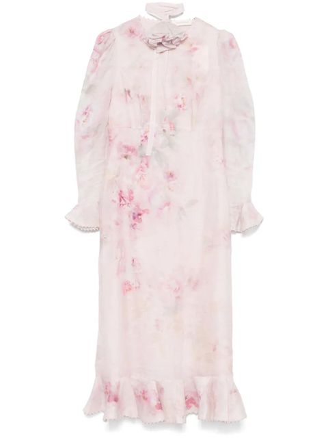 ZIMMERMANN Crush Flower midi dress - Pink - zdjęcie produktu nr 1