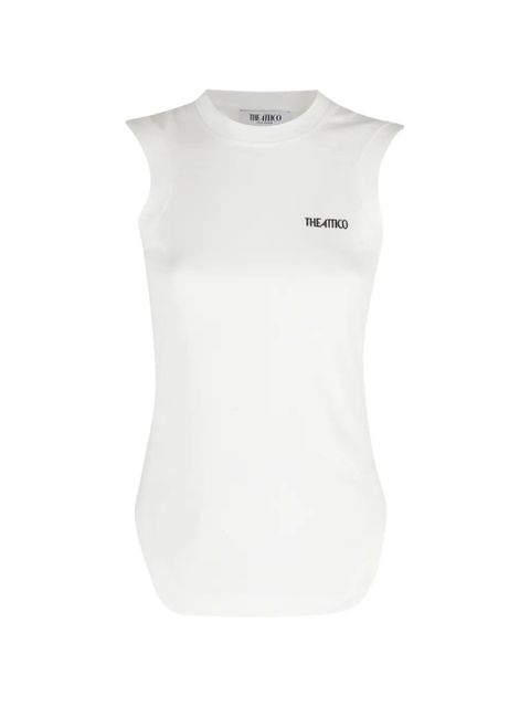 The Attico logo-detail sleeveless vest - White - zdjęcie produktu nr 1