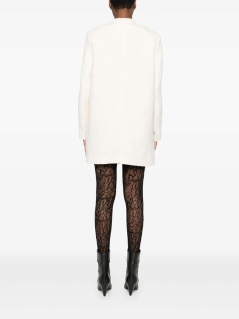 ISABEL MARANT Garmia fringed buckle-fastening coat - Neutrals