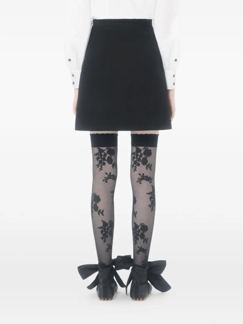 Valentino Garavani crepe couture mini skirt - Black