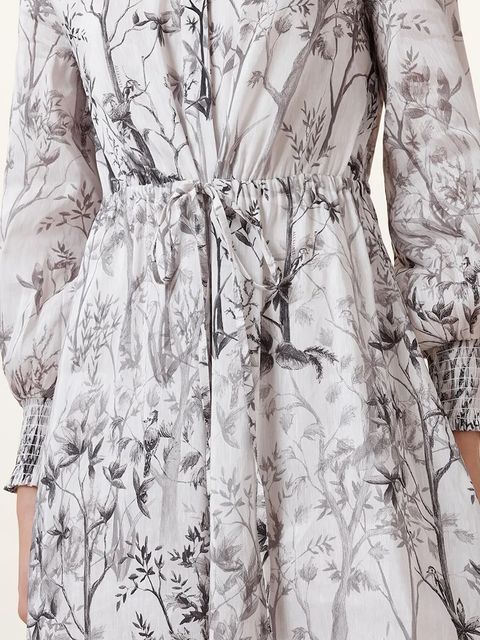 AllSaints sukienka lniana SKYLAR MAXI