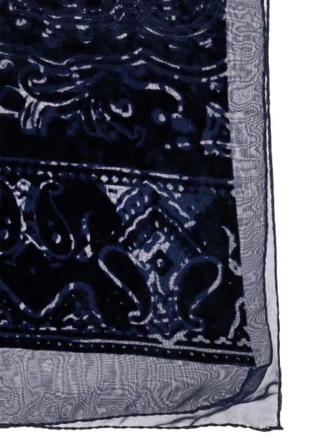 ETRO paisley-pattern velvet scarf - Blue - zdjęcie produktu nr 2