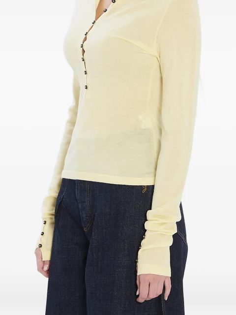 Jacquemus button-detail polo top - Yellow