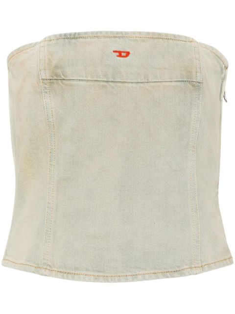 Diesel De-Ville denim bandeau top - Green - zdjęcie produktu nr 1