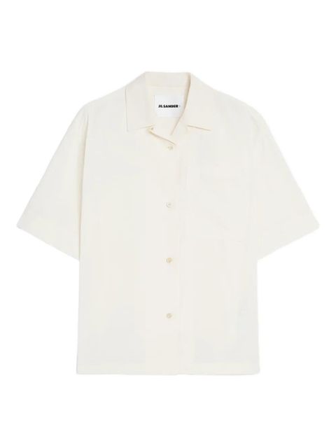 Jil Sander patch pocket cotton poplin shirt - Neutrals