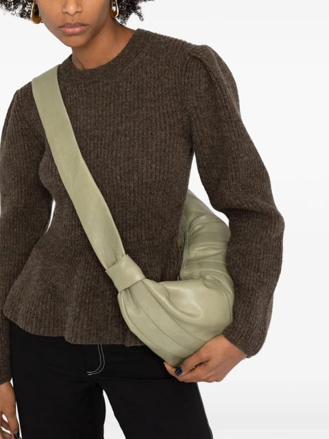 LEMAIRE ribbed-knit peplum-hem jumper - Brown - zdjęcie produktu nr 2