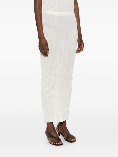 TOTEME crinkled midi skirt - Neutrals