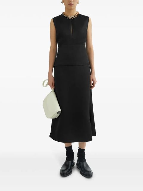 Jil Sander cut-out detailed midi dress - Black - zdjęcie produktu nr 2