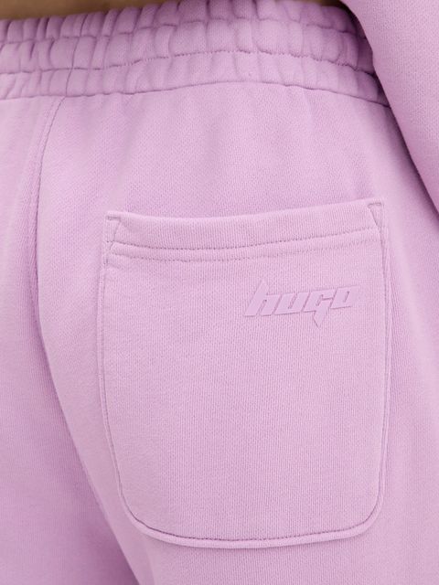 Hugo Blue spodnie dresowe bawełniane damskie kolor fioletowy gładkie 50545019