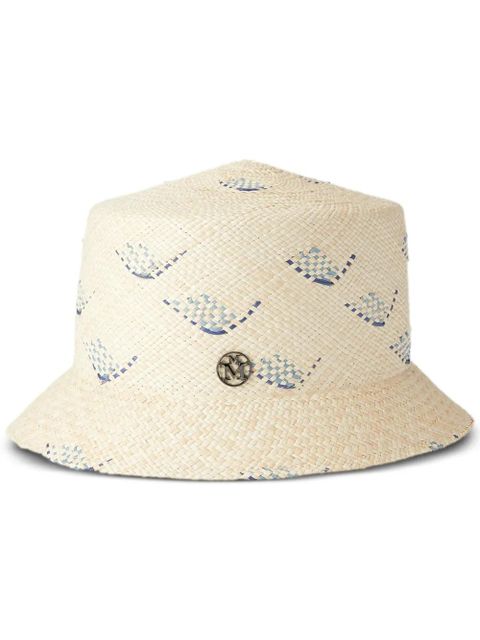 Maison Michel Arsene straw cloche hat - Neutrals - zdjęcie produktu nr 1
