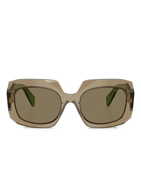 Prada Eyewear Symbole oversized-frame sunglasses - Brown