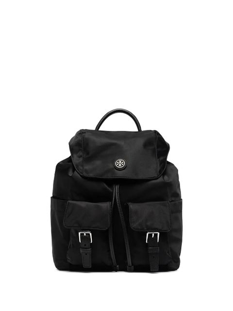 Tory Burch recycled nylon flap backpack - Black - zdjęcie produktu nr 1