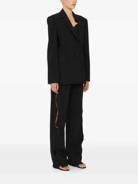 Christopher Esber padded-shoulder single-button blazer - Black