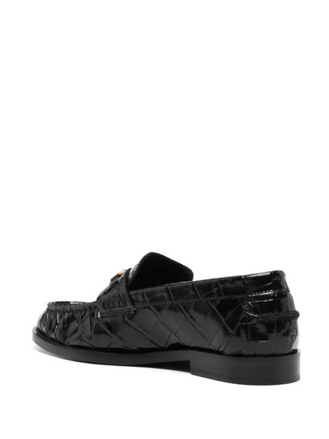 Versace Medusa '95 crocodile-embossed loafers - Black