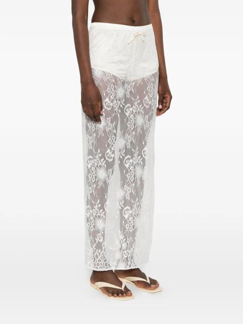 Aya Muse Eteri lace maxi skirt - White