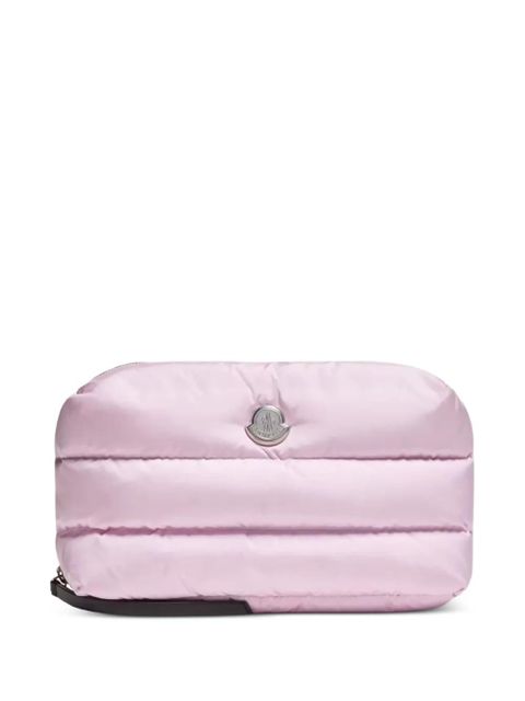 Moncler Caradoc quilted logo make up bag - Pink - zdjęcie produktu nr 1