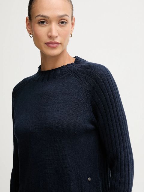 Pepe Jeans sweter z dodatkiem wełny damski kolor granatowy PL7000056