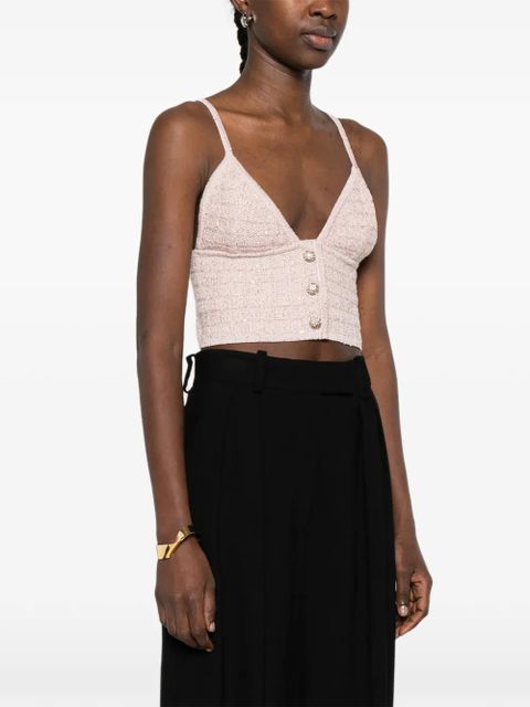 Alessandra Rich buttoned top - Pink