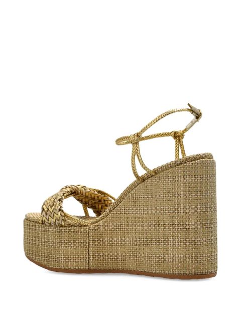 Casadei raffia platform espadrilles - Neutrals
