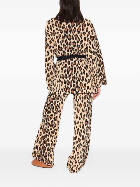 Simon Miller Max belted cheetah-print cardigan - Neutrals - zdjęcie produktu nr 2