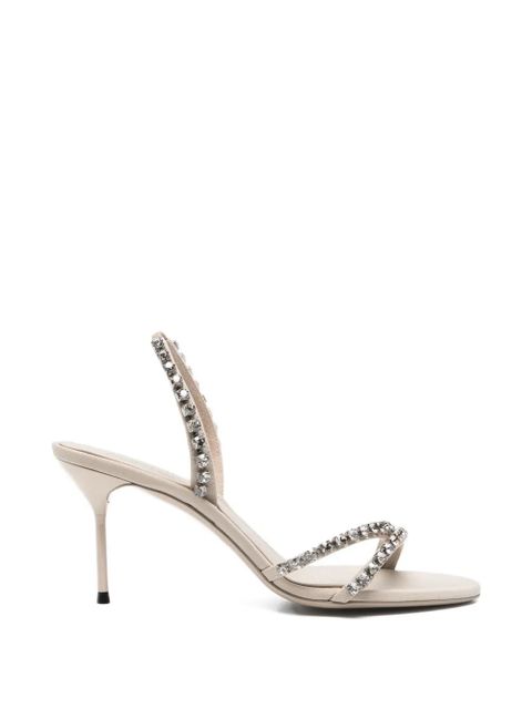 Paris Texas Lidia crystal-embellished stiletto sandals - Neutrals - zdjęcie produktu nr 1