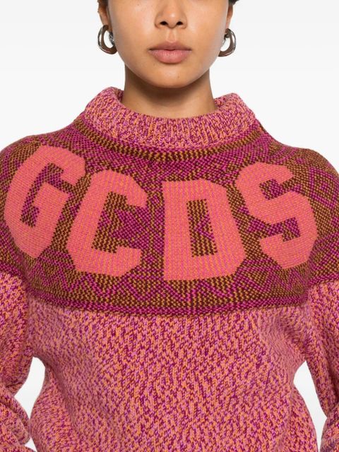 GCDS logo knitwear - Blue