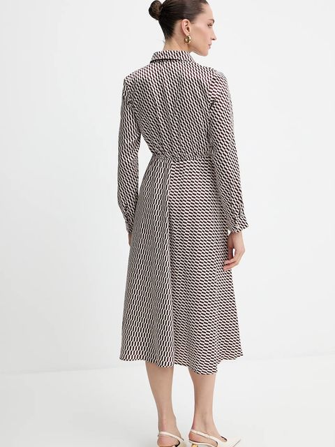 Marella sukienka Emme by Marella kolor bordowy midi rozkloszowana 2525226101200