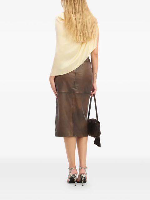 ROTATE BIRGER CHRISTENSEN cape-detail blouse - Yellow