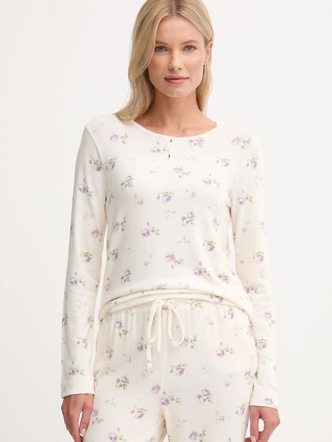 Lauren Ralph Lauren piżama damska kolor beżowy ILN92452 - zdjęcie produktu nr 2